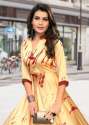 3Dr Gown 2 Japan Satin Beige Digital Printed Kurti