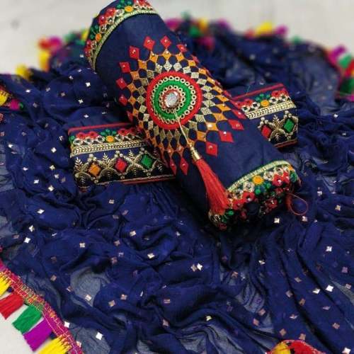 AADITI BLUE COTTON DRESS MATERIAL
