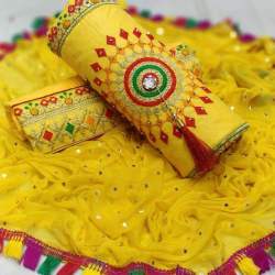 AADITI YELLOW COTTON DRESS MATERIAL