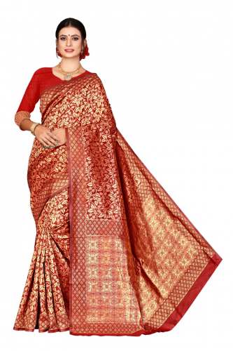 AALOVER VELL-1 MAROON COTTON SAREE
