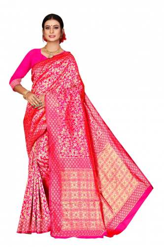 AALOVER VELL-1 PINK COTTON SAREE