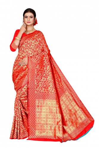AALOVER VELL-1 RED COTTON SAREE