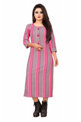 Aarohi Pink Cotton Kurti