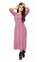 Aarohi Pink Cotton Kurti thumb 2