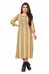 Aarohi Yellow Cotton Kurti