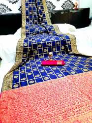 ALEXA BLUE BANARASI SAREE