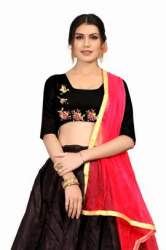 ALISHA BIRD BLACK  BANGLORI SATIN LAHENGA CHOLI
