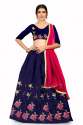 ALISHA BIRD BLUE BANGLORI SATIN LAHENGA CHOLI thumb 1