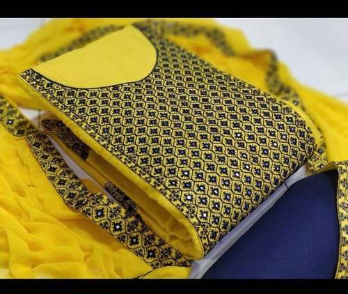 AMYRA YELLOW_1 COTTON DRESS MATERIAL