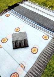 Angel Creation_2 Black Current Heavy Linen Saree 