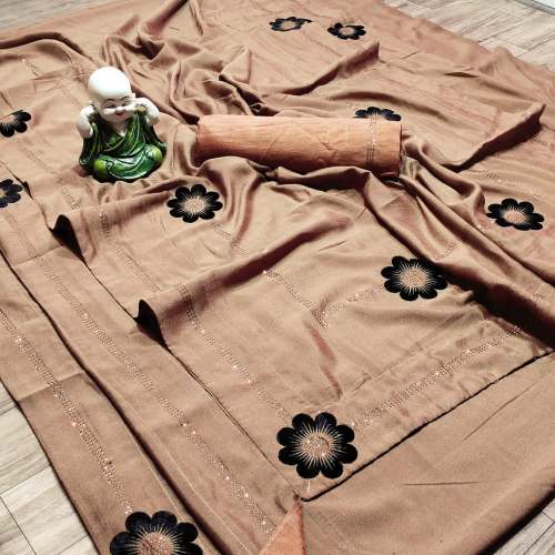 Angel Creation_5 Black Current Vichitra Saree 