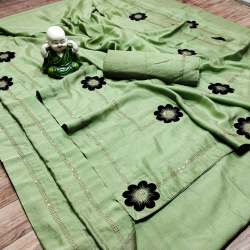 Angel Creation_6 Black Current Vichitra Saree 