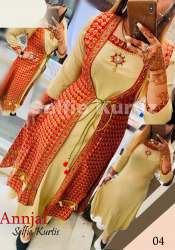Annjal Selfi Beige Kurti