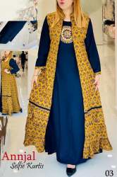 Annjal Selfi Blue Kurti