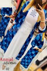 Annjal Selfi White Kurti