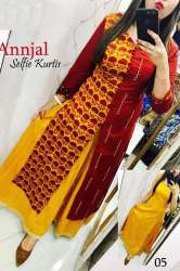 Annjal Selfi Yellow Kurti