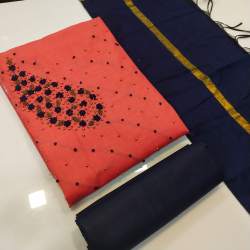 ARADHANA PEACH SEMI MODAL DRESS MATERIAL