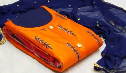 AVANI ORANGE COTTON DRESS MATERIAL
