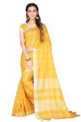 AVANTI YELLOW COTTON SAREES