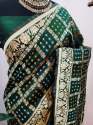 BANDHANI VOL-1 GREEN JACQUARD BANDHANI SAREE thumb 1