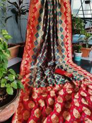 BANDHANI VOL-2 C-GREEN JACQUARD BANDHANI SAREE