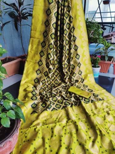 BANDHANI VOL-2 GREEN JACQUARD BANDHANI SAREE