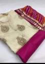 BHAVYA PINK CHANDERI DRESS MATERIAL