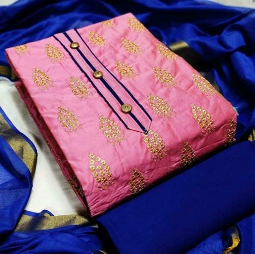 BHOOMI PINK COTTON DRESS MATERIAL
