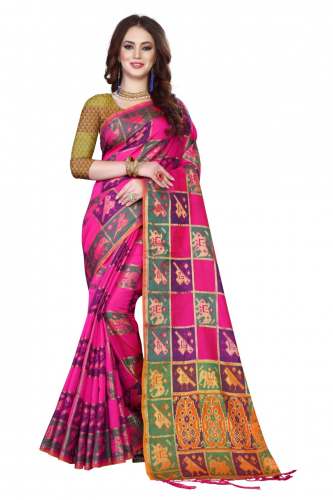 bulbul-2 pink silk saree