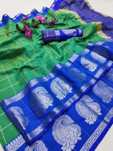 Chex Keri Green Silk Saree