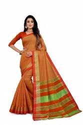 COTTON BUTTI_MUSTARD COTTON SAREE