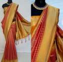 Crystal Red Banarasi Soft Silk Saree
