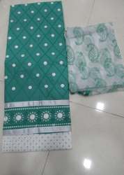DEEPA GREEN COTTON DRESS MATERIAL