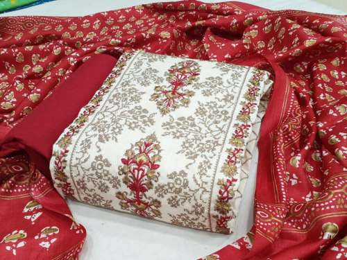 Divya Modal Red Dress Material