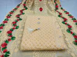 EKTA BEIGE SEMI MODAL DRESS MATERIAL