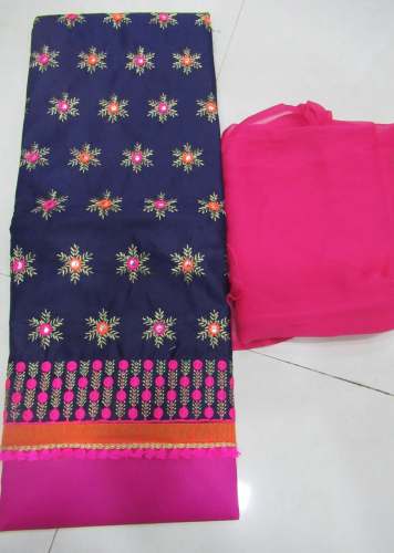 EMILY BLUE COTTON DRESS MATERIAL