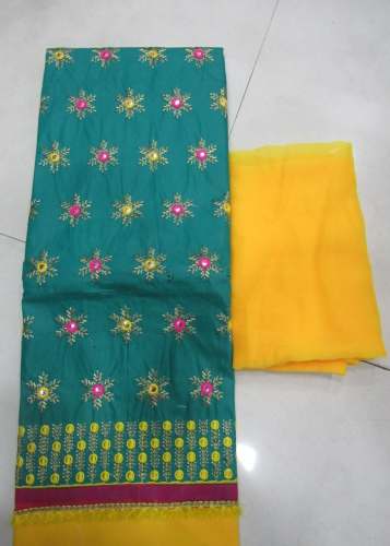 EMILY GREEN COTTON DRESS MATERIAL