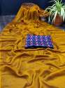 Flower Net Mustard Rembo Zari Saree