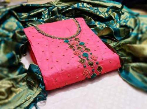 HAYU PINK_1 MODAL CHANDERI DRESS MATERIAL