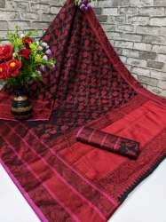 Hita Black spun Cotton Saree