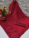 Hita Maroon spun Cotton Saree