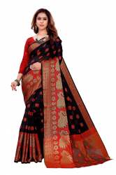 IB BLACK SILK SAREE