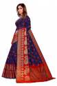 IB NAVYBLUE SILK SAREE thumb 1