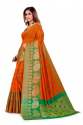 IB ORANGE SILK SAREE thumb 1