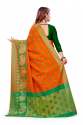 IB ORANGE SILK SAREE thumb 2