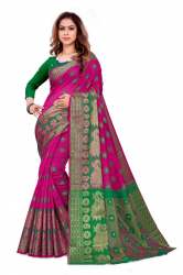 IB PINK SILK SAREE
