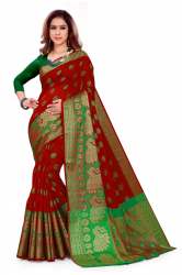 IB RED SILK SAREE