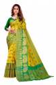 IB YELLOW SILK SAREE