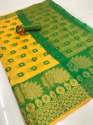 IB YELLOW SILK SAREE thumb 3