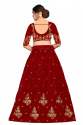 ISHITA BOTTI MAROON BANGLORI SATIN LAHENGA CHOLI  thumb 2